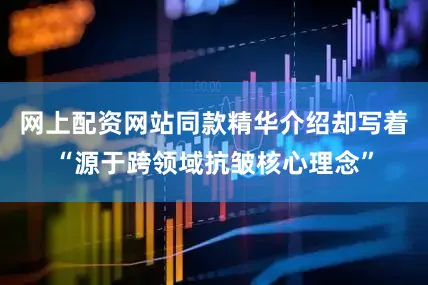 网上配资网站同款精华介绍却写着“源于跨领域抗皱核心理念”